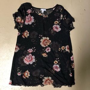 Mesh Floral Top